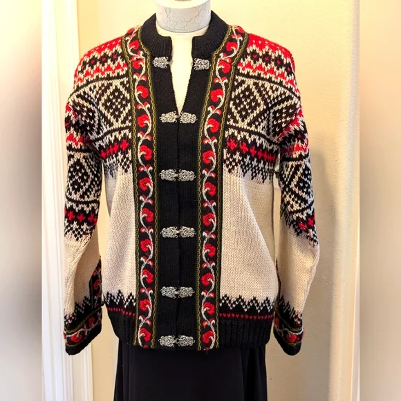 A.S EVEBOFOSS Vintage Norwegian Wool Cardigan - Picture 1 of 8